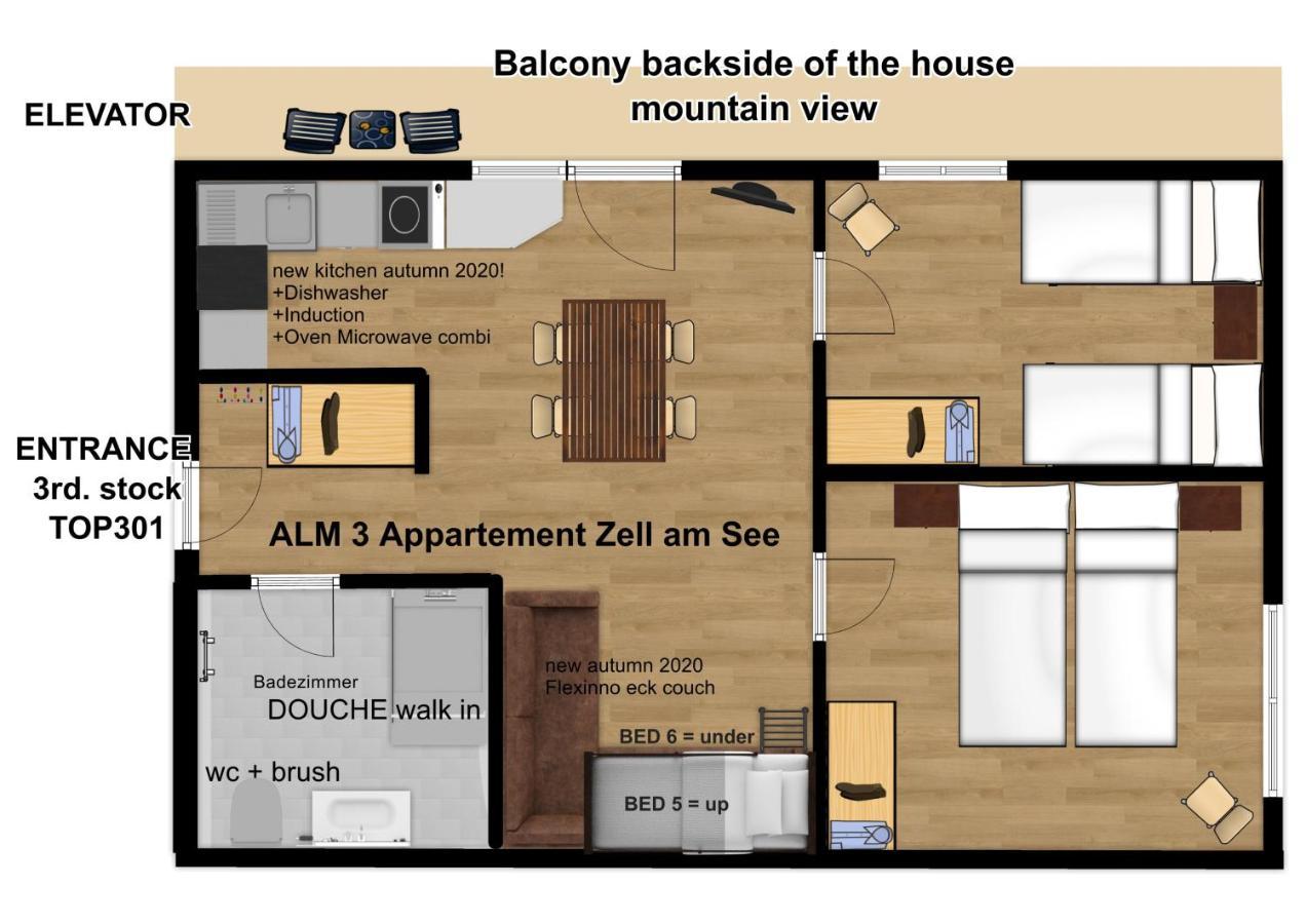 Alm Appartements Zellamsee Целль-ам-Зе Экстерьер фото
